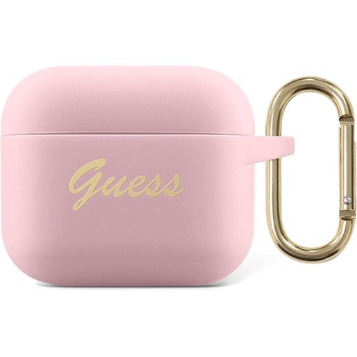 کاور ایرپاد Guess مدل Guess Silicone Printed Script Logo With Ring Case - Image 5