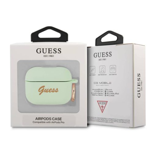 کاور ایرپاد Guess مدل Guess Silicone Printed Script Logo With Ring Case - Image 4