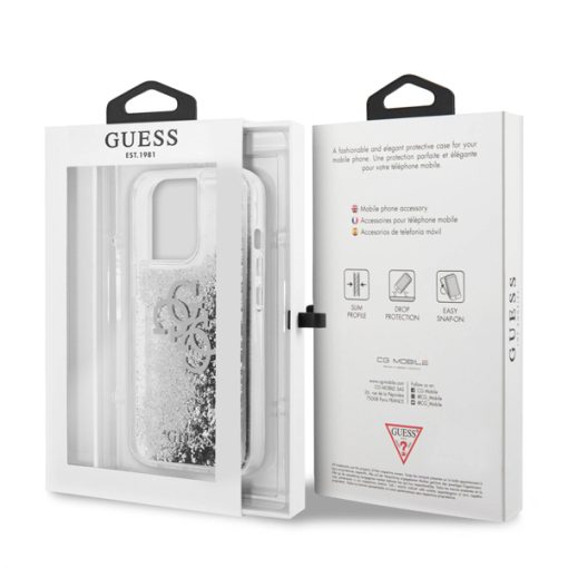 کاور سیلیکونی ایفون مدل Guess Liquid Glitter Case Electroplated Logo - Image 8